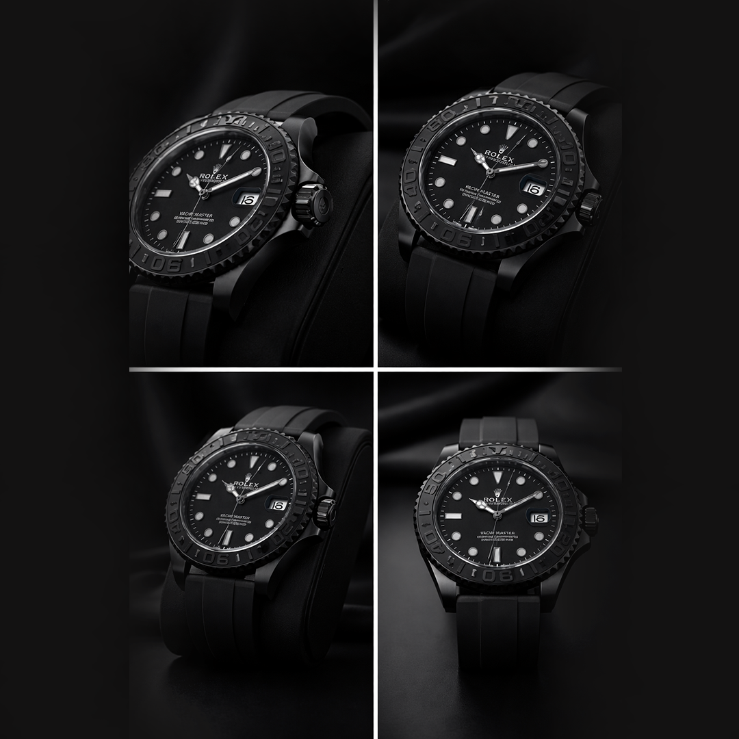 Master Style – Silver Edition with Premium Black Rubber Strap