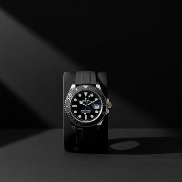 Master Style – Silver Edition with Premium Black Rubber Strap